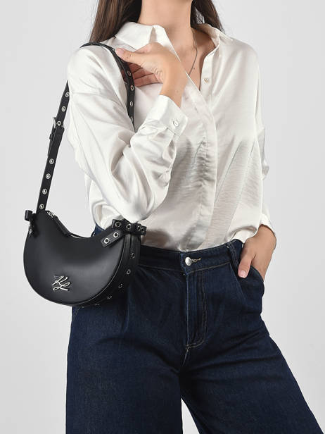 Sac Bandoulière K Autograph Cuir Karl lagerfeld Noir k autograph B3W30049 vue secondaire 1