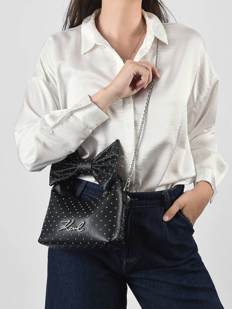 Sac Bandoulière K Signature Polyurethane Karl lagerfeld Noir k signature B3W30111 vue secondaire 1