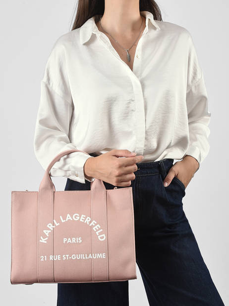 Sac Porté Main Rsg Coton Karl lagerfeld Rose rsg A1W50010 vue secondaire 1