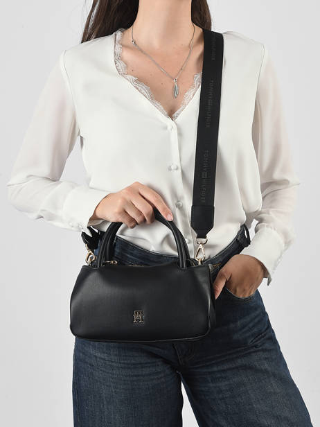 Sac Porté Main Th Logotape Polyester Tommy hilfiger Noir th logotape AW18743 vue secondaire 1