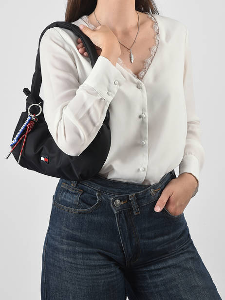 Shoulder Bag Tjw Icon Recycled Polyester Tommy hilfiger Black tjw icon AW18780 other view 1