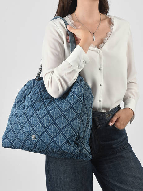 Sac Porté épaule Th Feminine  Coton Tommy hilfiger Bleu th feminine  AW18866 vue secondaire 1