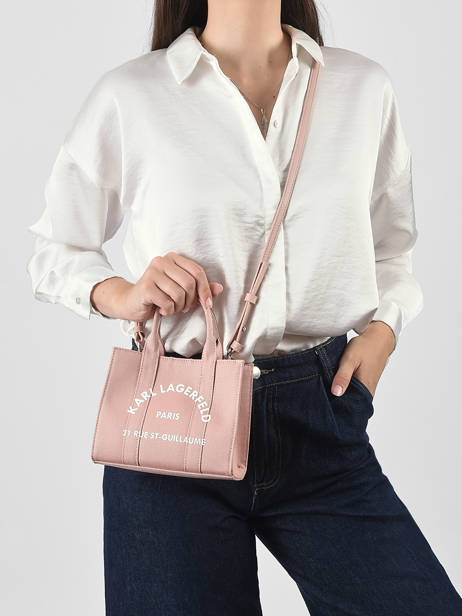 Sac Bandoulière Rsg Coton Karl lagerfeld Rose rsg A3W50118 vue secondaire 1