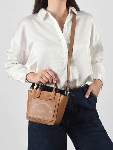 Sac Bandoulière K Daily Cuir Karl lagerfeld Marron k daily B3W30325 vue secondaire 1