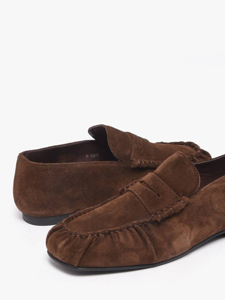 Moccasins In Leather Alohas Brown accessoires 10121401 other view 2