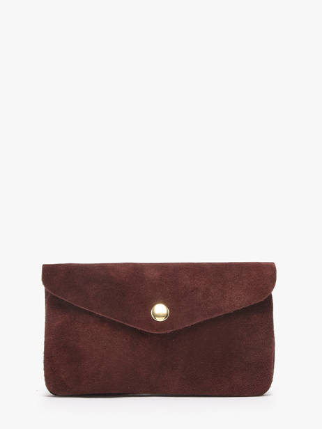 Porte-monnaie Velvet Cuir Milano Rouge velvet VE23113O