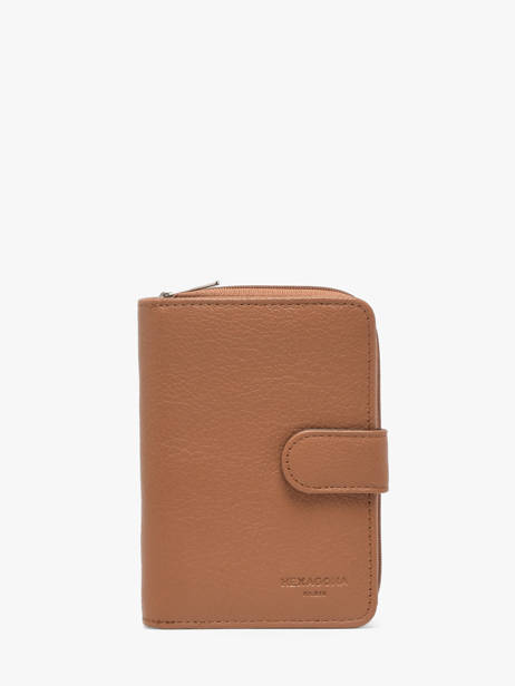 Portefeuille Cuir Hexagona Marron confort 461063R