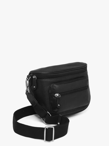 Sac Banane Cuir Hexagona Noir confort 466110 vue secondaire 1