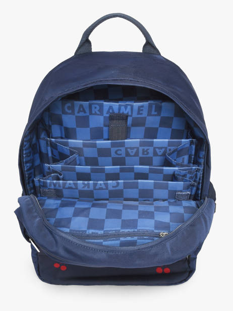 Sac à Dos 2 Compartiments Caramel et cie Bleu boheme FI vue secondaire 3