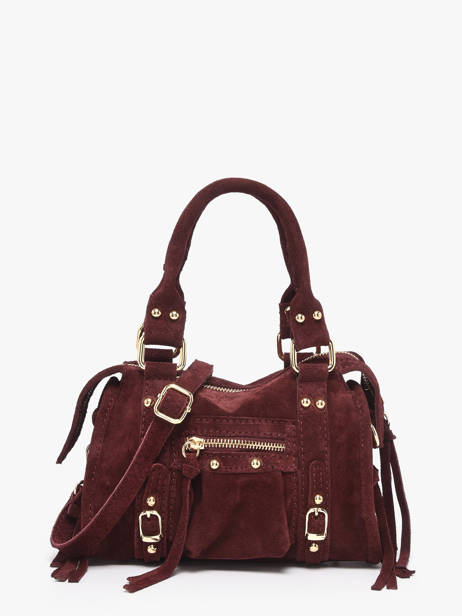 Sac Bandoulière Velvet Cuir Milano Rouge velvet VE24092O