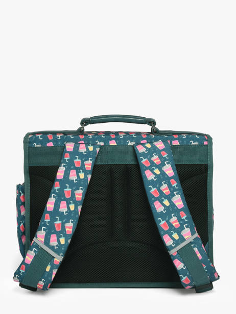 Satchel For Kids 2 Compartments Cameleon Blue retro CA35 other view 4