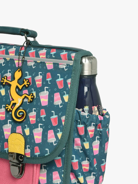 Satchel For Kids 2 Compartments Cameleon Blue retro CA35 other view 5