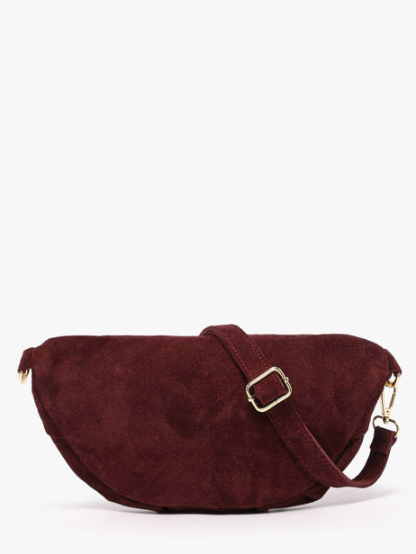 Sac Banane Cuir Milano Rouge velvet VE24119O vue secondaire 3