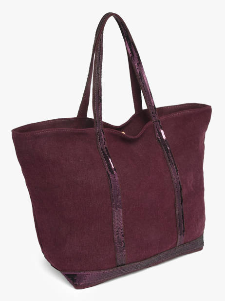 Le Cabas L Lin Paillettes Vanessa bruno Rouge cabas lin 31V40409 vue secondaire 1