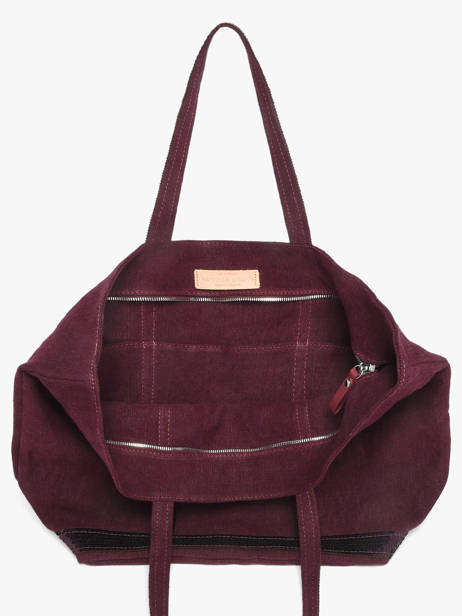 Le Cabas L Lin Paillettes Vanessa bruno Rouge cabas lin 31V40409 vue secondaire 3