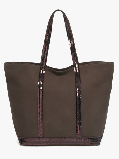 Le Cabas L Zippé Paillettes Vanessa bruno Marron cabas 1V40409