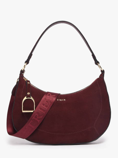 Sac Porté épaule Altesse Suede Cuir Etrier Rouge altesse suede EASU017M
