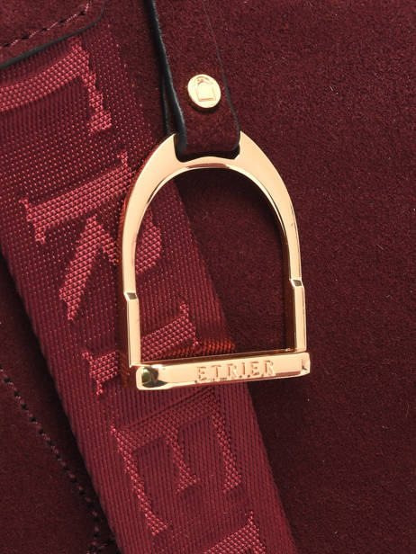 Sac Porté épaule Altesse Suede Cuir Etrier Rouge altesse suede EASU017M vue secondaire 2