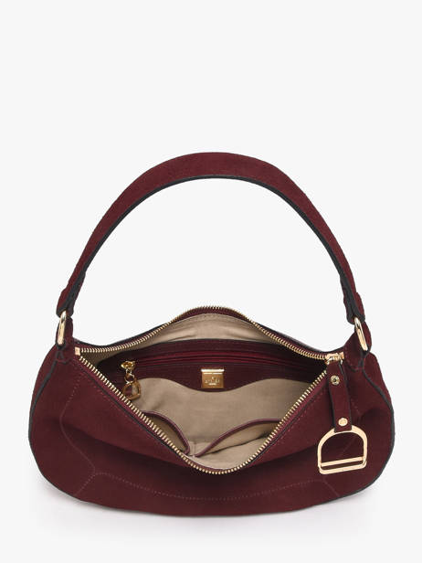 Sac Porté épaule Altesse Suede Cuir Etrier Rouge altesse suede EASU017M vue secondaire 3