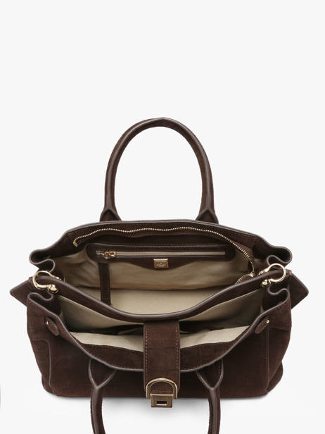 Sac Porté Main M Equestre Croco Cuir Etrier Marron equestre croco EEQC142M vue secondaire 3