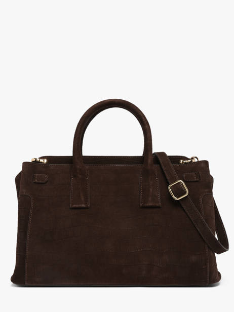 Sac Porté Main M Equestre Croco Cuir Etrier Marron equestre croco EEQC142M vue secondaire 4