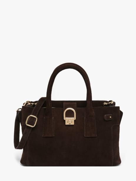 Satchel S Equestre Croco Leather Etrier Brown equestre croco EEQC142S