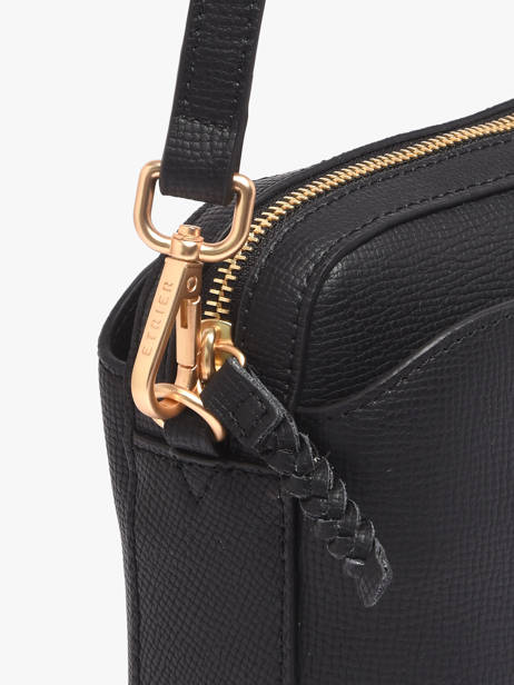 Sac Bandoulière Torsade Cuir Etrier Noir torsade ETOS227S vue secondaire 2