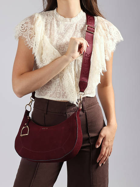 Sac Porté épaule Altesse Suede Cuir Etrier Rouge altesse suede EASU017M vue secondaire 2