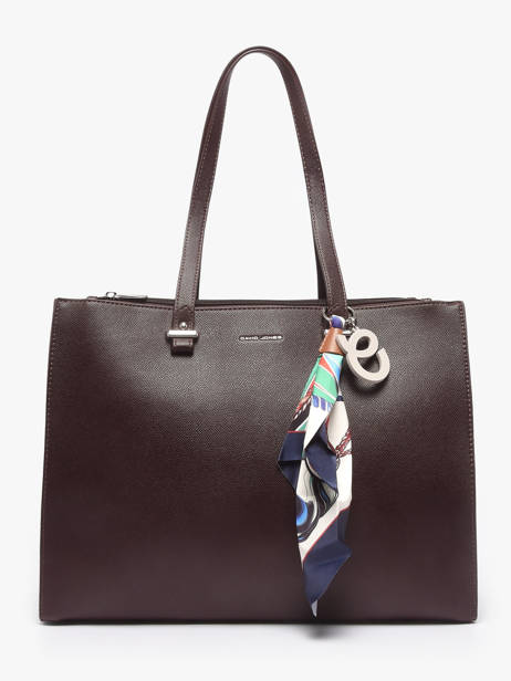 Sac Porté épaule Saffiano Polyester David jones Marron saffiano 4N