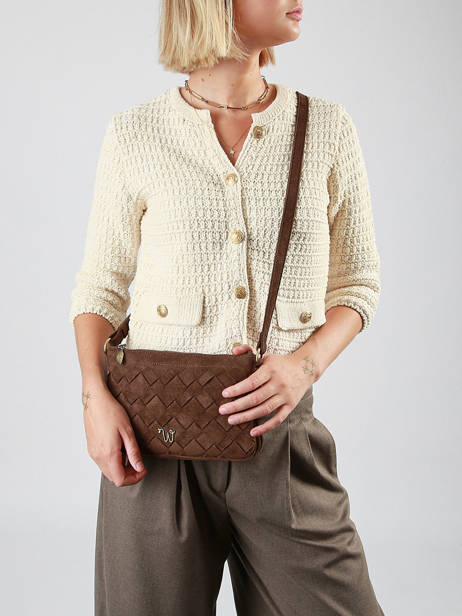 Sac Bandoulière Aubepine Woomen Marron aubepine WAUB45 vue secondaire 1
