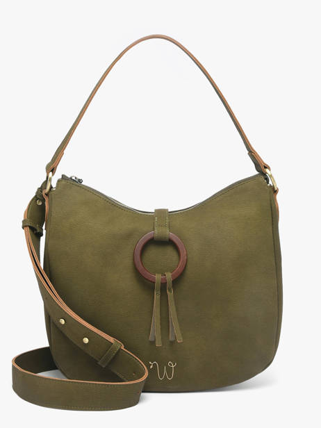 Shoulder Bag Verveine Polyurethane Woomen Green verveine WVER10