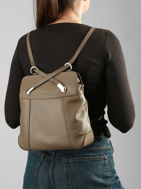 Sac à Dos Cuir Hexagona Beige confort 462107 vue secondaire 1