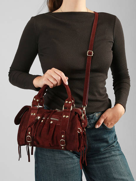 Sac Bandoulière Velvet Cuir Milano Violet velvet VE24093O vue secondaire 1