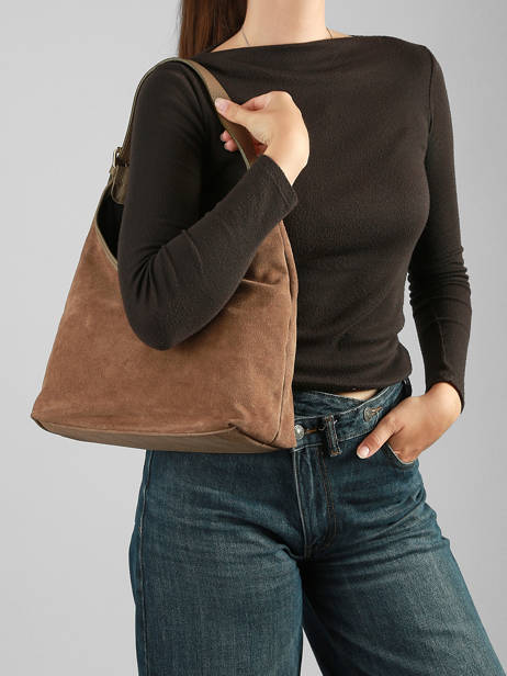 Sac Porté épaule Velvet Caviar Cuir Milano Marron velvet caviar VC26062 vue secondaire 1