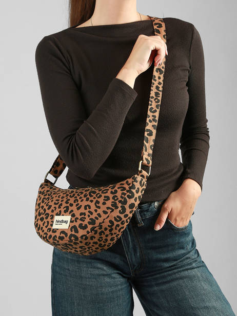Crossbody Bag Leopard Cotton Hindbag Brown leopard LE other view 1