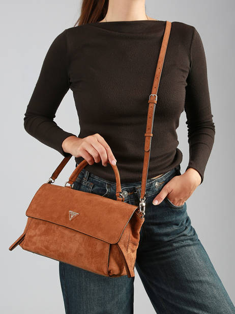 Sac Porté Main Devon Aspect Daim Guess Marron devon SG974520 vue secondaire 1