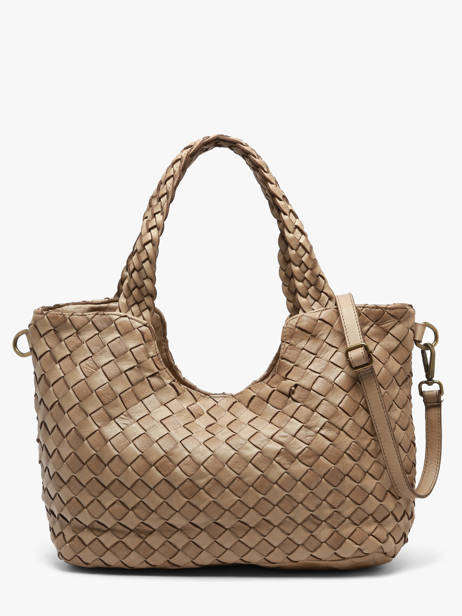 Sac Porté épaule Dewashed Cuir Milano Beige dewashed DE26061 vue secondaire 3