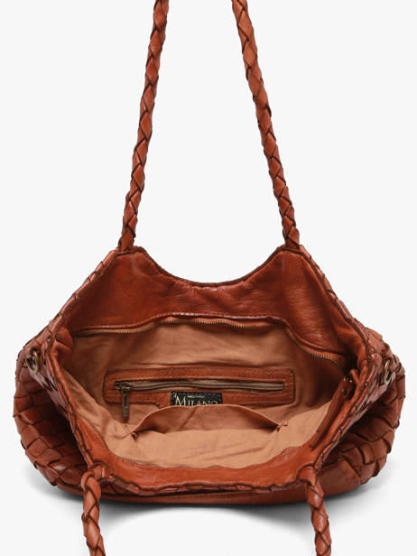 Sac Porté épaule Dewashed Cuir Milano Marron dewashed DE26062 vue secondaire 2