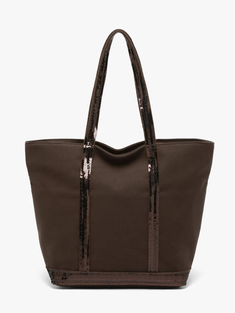 Sac Porté Main Cabas Coton Vanessa bruno Marron cabas 1V40378 vue secondaire 4