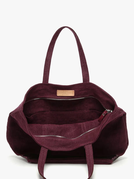 Le Cabas Zippé M Lin Et Paillettes Vanessa bruno Violet cabas lin 31V40378 vue secondaire 3