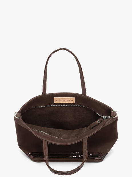 Sac Bandoulière Cabas Cuir Cuir Vanessa bruno Marron cabas cuir 8V40435 vue secondaire 3