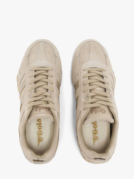 Sneakers En Cuir Gola Beige women CLB938FF vue secondaire 3