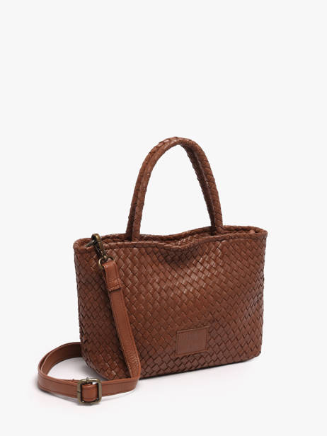Sac Bandoulière Lisbonne Cuir Basilic pepper Marron lisbonne BLIS01 vue secondaire 1