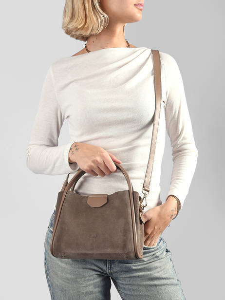 Sac Porté Main Suede Ida Cuir Lancaster Beige suede ida 100 vue secondaire 1