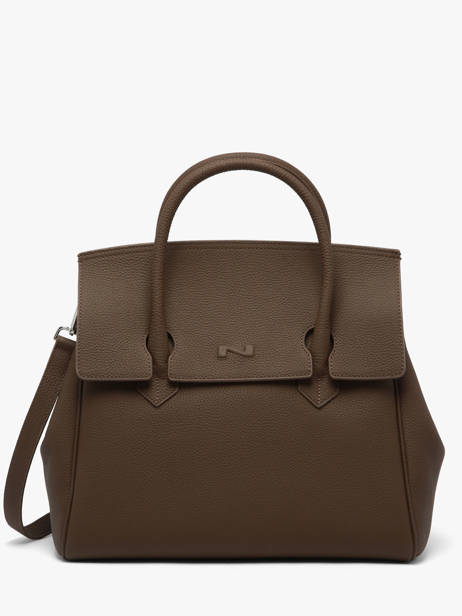 Top Handle Clara Leather Nathan baume Brown nathan 2