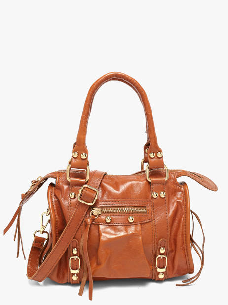 Sac Porté Main Shiny Sauvage Cuir Milano Marron shiny sauvage SS24093