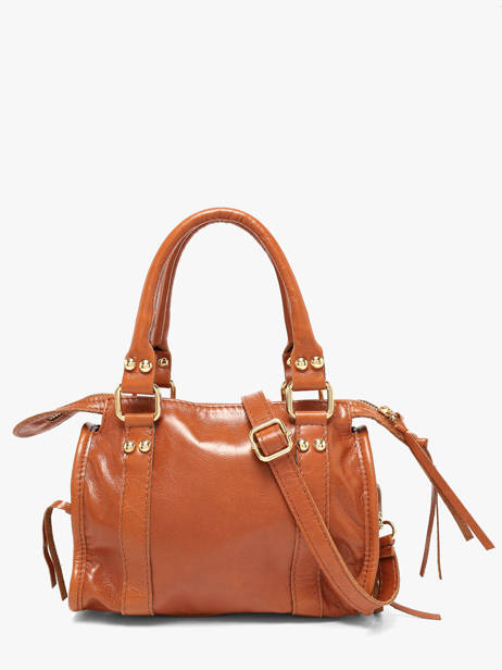 Sac Porté Main Shiny Sauvage Cuir Milano Marron shiny sauvage SS24093 vue secondaire 4