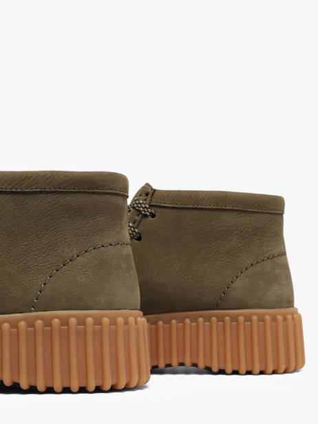 Chaussures Derbies Montante En Cuir Clarks Vert women 26179356 vue secondaire 2
