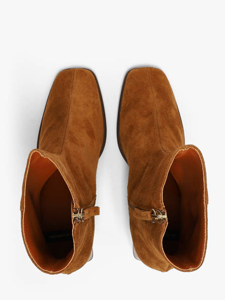 Bottines à Talon En Cuir Angel alarcon Marron women 507O vue secondaire 3