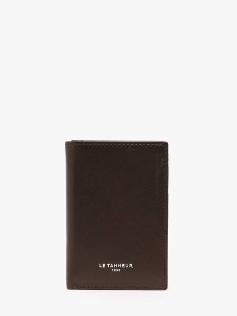 Porte-cartes Lucien En Cuir Huilé Le tanneur Marron lucien huile THHU3510